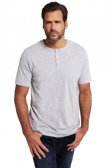 JP1880 726695 T-shirt Henley Gris chiné - T-shirts - T-shirts Homme Grande Taille