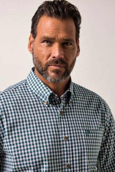 JP1880 Shirt Checked Traditional Long Sleeve Jade - Tenues de fête - Tenues de fête – Pour célébrer avec style et confort