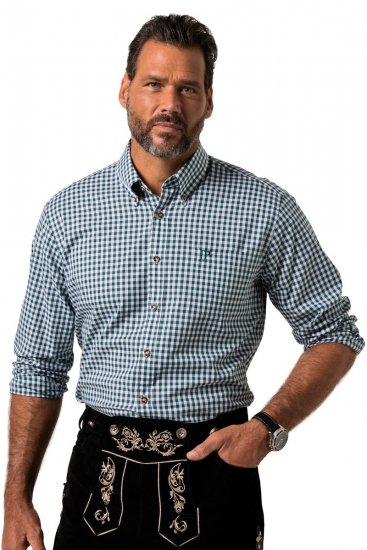 JP1880 Shirt Checked Traditional Long Sleeve Jade - Tenues de fête - Tenues de fête – Pour célébrer avec style et confort