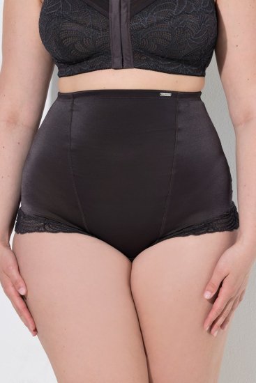 Ulla Popken 781632 Culotte gainante taille haute Marron - Lingerie gainante - 