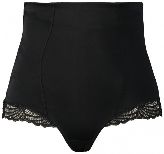 Ulla Popken 781632 Culotte gainante taille haute Noir - Lingerie gainante - 