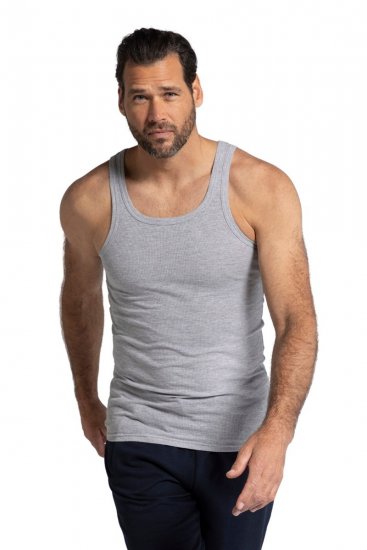 JP1880 782617 Débardeur côtelé Gris chiné TALL - TALL sous-vêtements & bain - TALL Sous-vêtements & Maillots de Bain