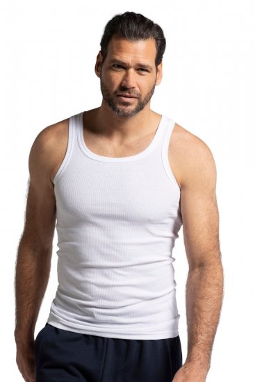 JP1880 782617 Maillot de corps côtelé Blanc - Sous-vêtements & bain - Sous-vêtements Grande Taille