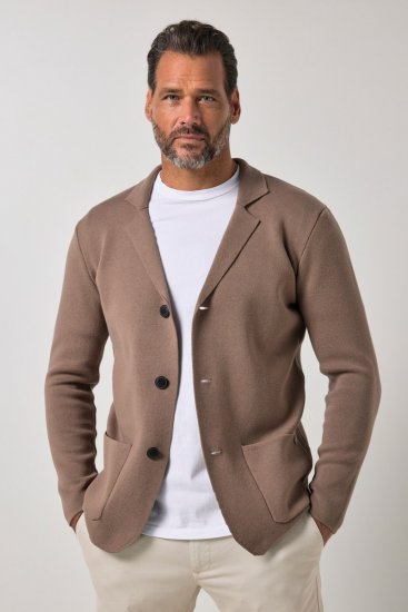 JP1880 Milano Flexnamic Blazer tricoté Marron noisette - Costumes - Costumes grandes tailles 
