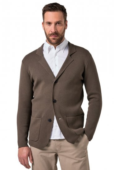 JP1880 Milano Flexnamic Blazer tricoté Marron kaki - Costumes - Costumes grandes tailles 