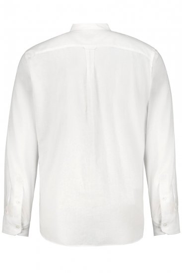 JP1880 790394 Chemise manches longues en lin mélangé à col montant Blanc TALL - TALL chemises - Chemises TALL grande longueur