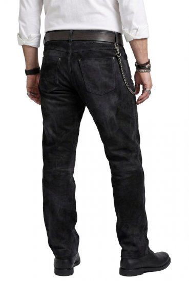 JP1880 Leather Pants Regular Fit Buffalo Nubuck Dark Brown - Jeans et pantalons - Jeans et Pantalons grande taille 