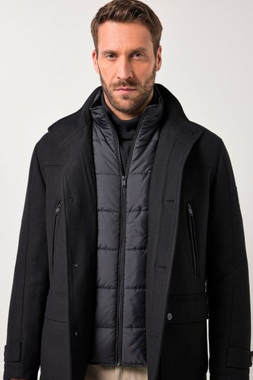 JP1880 Jacket Water-repellent Warm Black - Vestes - Vestes Homme Grandes Tailles