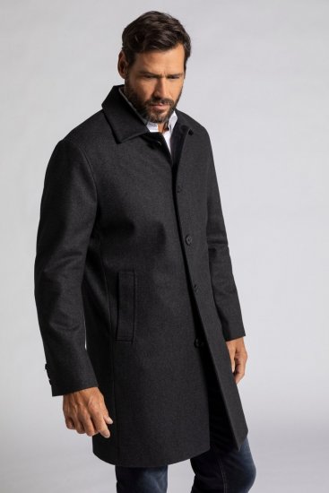 JP1880 Coat Wool Blend Water Repellent Dark Grey - Vestes - Vestes Homme Grandes Tailles