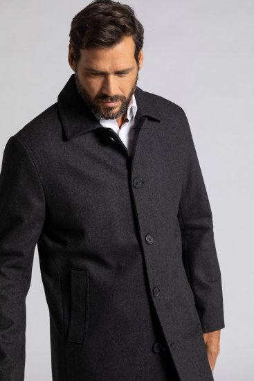 JP1880 Coat Wool Blend Water Repellent Dark Grey - Vestes - Vestes Homme Grandes Tailles