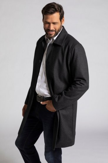 JP1880 795116 Manteau déperlant en laine mélangée Anthracite TALL - TALL vestes - Vestes TALL pour hommes grands