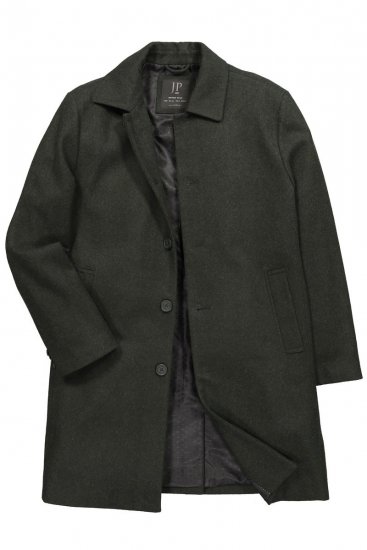 JP1880 795116 Déperlant Manteau en laine Vert olive - Vestes - Vestes Homme Grandes Tailles