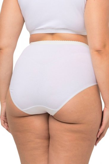 Ulla Popken 795269 Culottes taille haute lot de 3 Blanc - Culottes - 