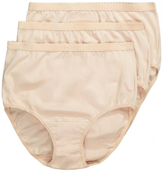 Ulla Popken 795269 Culottes taille haute lot de 3 Blanc cassé - Culottes - 