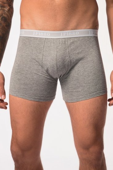 JP1880 Boxershorts Flexnamic OEKO-TEX Mid 2-Pack Grey/Off-White - Sous-vêtements & bain - Sous-vêtements Grande Taille