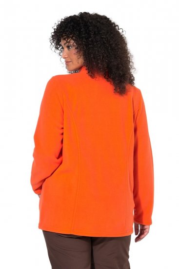 Ulla Popken 796970 Veste polaire légère Rouge orangé - Vêtements en laine polaire - 