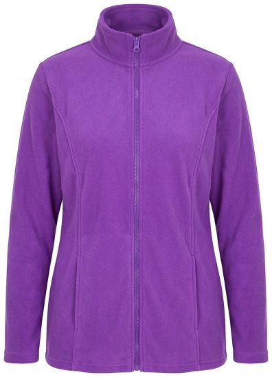 Ulla Popken 796970 Veste polaire légère Violet foncé - Vêtements en laine polaire - 