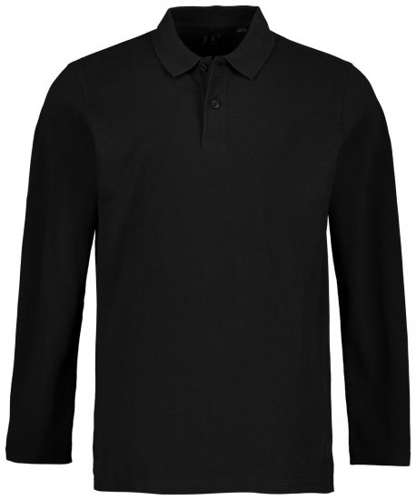 JP1880 799230 Polo à manches longues Noir - Polos - Polos homme grande taille