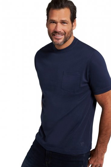 JP1880 799997 T-shirt avec poche poitrine Bleu nuit - T-shirts - T-shirts Homme Grande Taille