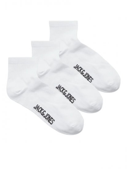 Jack & Jones Leon Chaussettes de tennis Blanc lot de 3 - Sous-vêtements & bain - Sous-vêtements Grande Taille