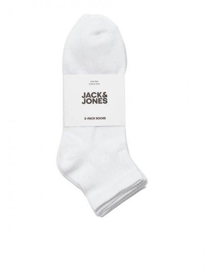 Jack & Jones Leon Chaussettes de tennis Blanc lot de 3 - Sous-vêtements & bain - Sous-vêtements Grande Taille