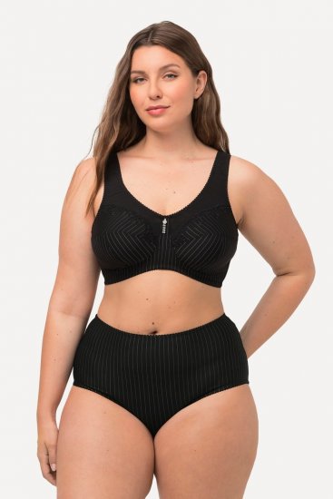 Ulla Popken 800279 Culottes à rayures lot de 2 Noir - Culottes - 