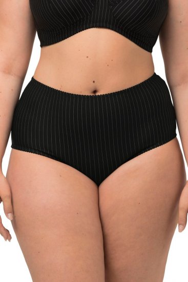Ulla Popken 800279 Culottes à rayures lot de 2 Noir - Culottes - 