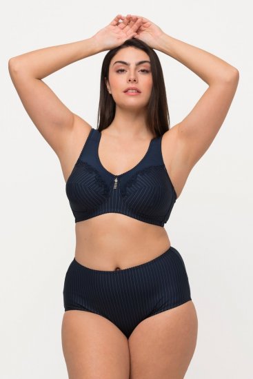Ulla Popken 800279 Culottes à rayures lot de 2 Bleu marine - Culottes - 