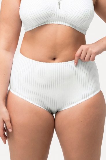 Ulla Popken 800279 Culottes à rayures lot de 2 Blanc - Culottes - 