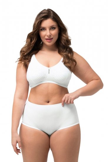 Ulla Popken 800279 Culottes à rayures lot de 2 Blanc - Culottes - 