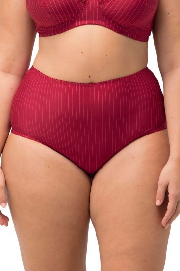 Ulla Popken 800279 Culottes à rayures lot de 2 Bordeaux - Culottes - 