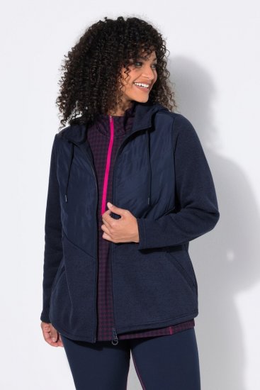 Ulla Popken 800400 Veste doublée polaire Bleu marine - Vêtements en laine polaire - 