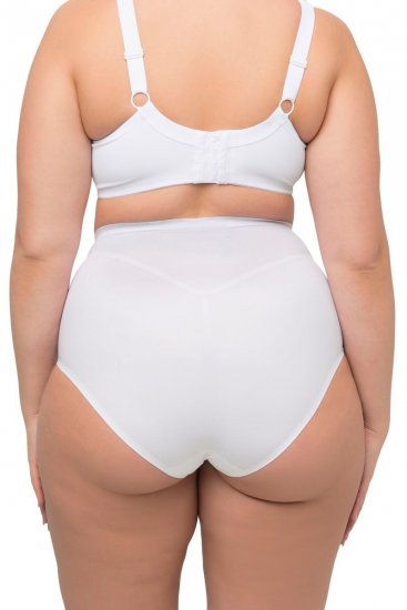 Ulla Popken 800498 Culotte gainante taille haute Blanc - Lingerie gainante - 