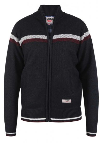 D555 Dennington Navy Jumper With Bonded Fleece Lining And Pocket - Sweatshirts & hoodies - Sweatshirts/Hoodies grande taille homme