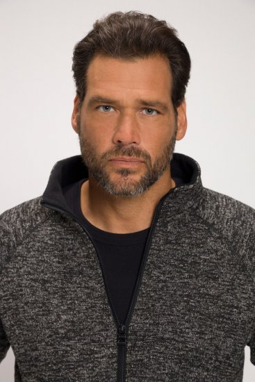 JAY-PI Knitted Fleece Jacket Gray - Vestes - Vestes Homme Grandes Tailles