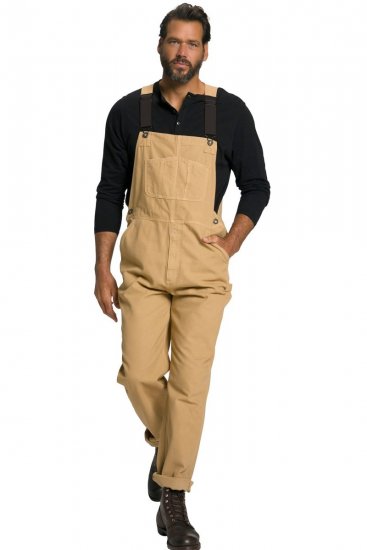 JP1880 802501 Salopette à bretelles élastiques Camel - Jeans et pantalons - Jeans et Pantalons grande taille 