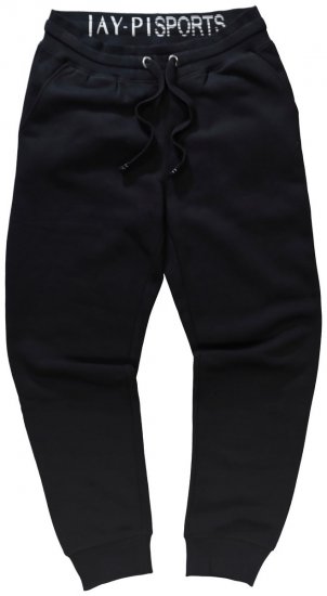 Jay-Pi 804175 Pantalon de jogging coupe ajustée avec poches latérales Noir - Pantalons/shorts de survêtement - Survêtement/jogging grandes tailles