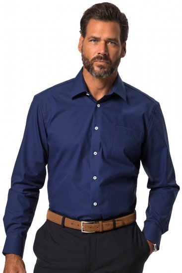 JP1880 804890 Chemise business sans repassage manches longues Bleu marine TALL - TALL chemises - Chemises TALL grande longueur