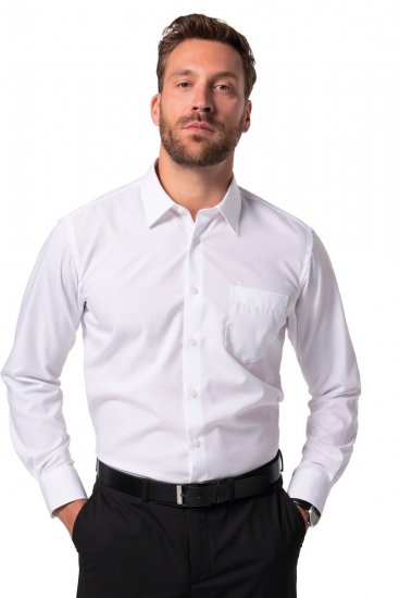JP1880 804890 Chemise business sans repassage manches longues Blanc TALL - TALL chemises - Chemises TALL grande longueur