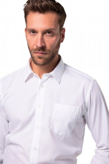 JP1880 804890 Chemise business sans repassage manches longues Blanc - Chemises - Chemises Grandes Tailles Hommes