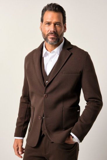 JP1880 New York Flexnamic Blazer en jersey Marron foncé - Costumes - Costumes grandes tailles 