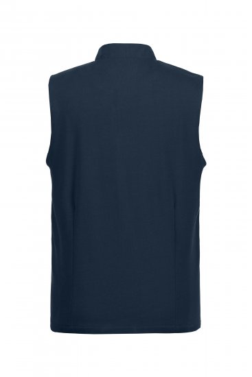 JP1880 Mottled Stretch Knit Stand-up Collar Vest Navy Blue - Vestes - Vestes Homme Grandes Tailles