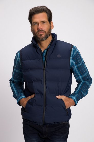 JP1880 Quilted Gilet Stand-up Collar Navy - Vestes - Vestes Homme Grandes Tailles