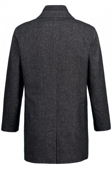 JP1880 Coat Wool Blend Quilted Insert Black - Vestes - Vestes Homme Grandes Tailles
