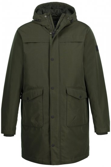JP1880 808794 Longue parka Vert olive - Vestes - Vestes Homme Grandes Tailles