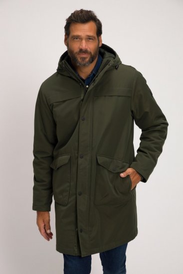 JP1880 808794 Longue parka Vert olive - Vestes - Vestes Homme Grandes Tailles