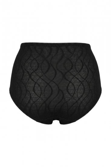 Ulla Popken 809385 Culotte gainante en dentelle Noir - Lingerie gainante - 