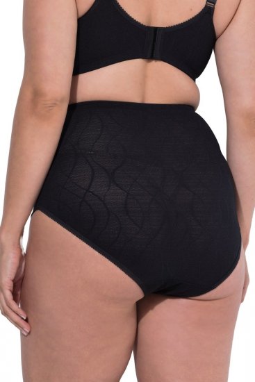 Ulla Popken 809385 Culotte gainante en dentelle Noir - Lingerie gainante - 