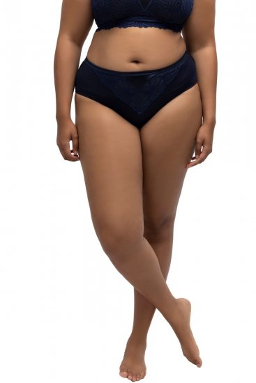 Ulla Popken 811602 Culottes en dentelle Bleu marine - Culottes - 