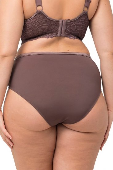 Ulla Popken 811602 Culottes en dentelle Marron - Culottes - 
